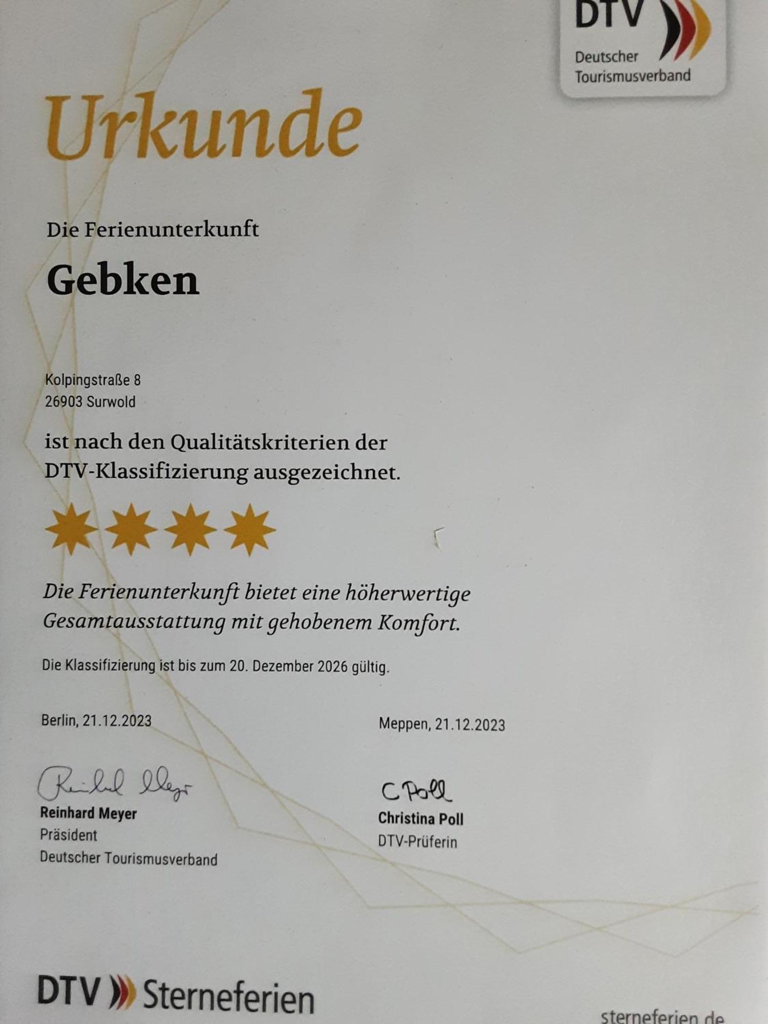 Ferienwohnung Gebken Borgerwald エクステリア 写真